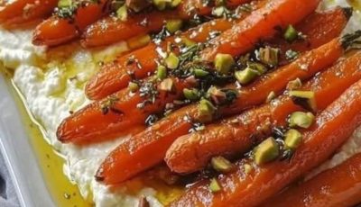 Roasted Carrots with Whipped Ricotta and Hot Honey
