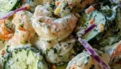 Creamy Cucumber Shrimp Salad (Full Recipe)