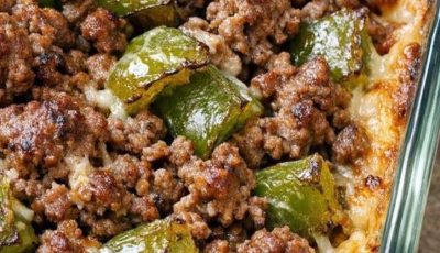 Ground Beef & Bell Pepper Bake