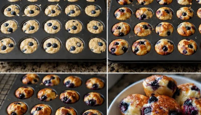 Fluffy Blueberry Cottage Cheese Pancake Bites