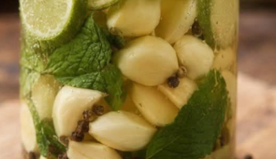 Fermented Garlic, Lime & Mint Infusion