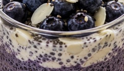 50g Protein 2-Minute Blueberry Chia Pudding